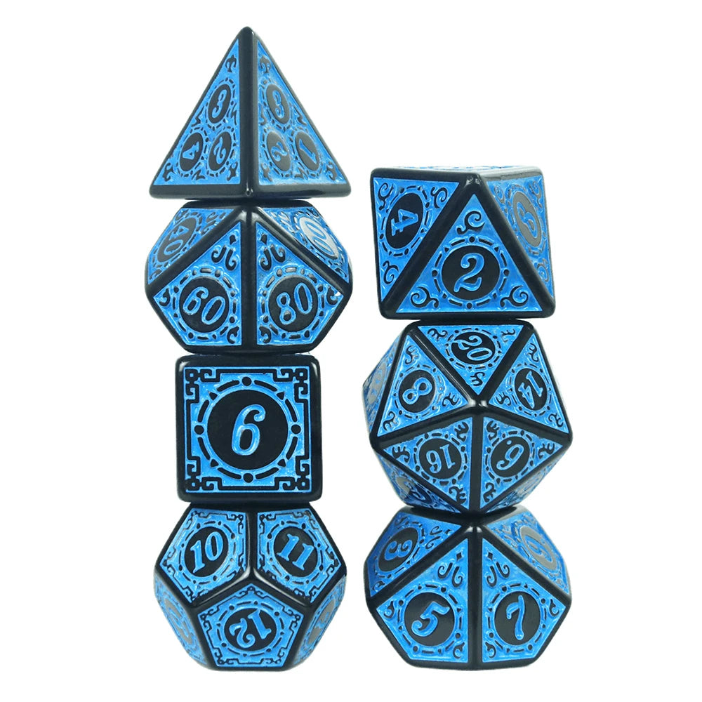 Gothic 7-Piece D&D Dice Set