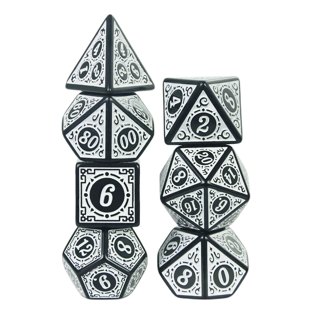 Gothic 7-Piece D&D Dice Set