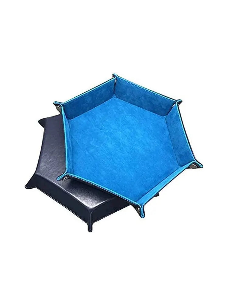 Hex of Holding™ – Foldable Hexagonal Dice Rolling Tray (Multicolor Magic Edition)