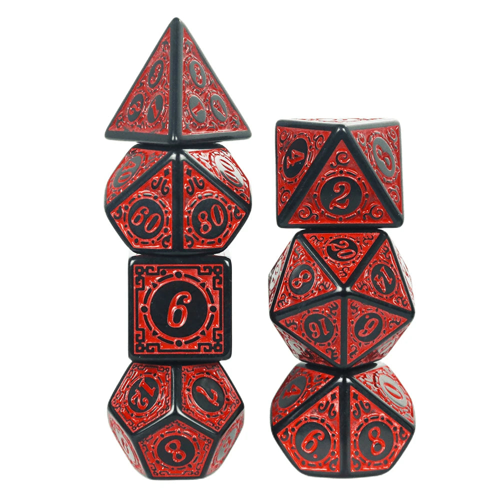 Gothic 7-Piece D&D Dice Set