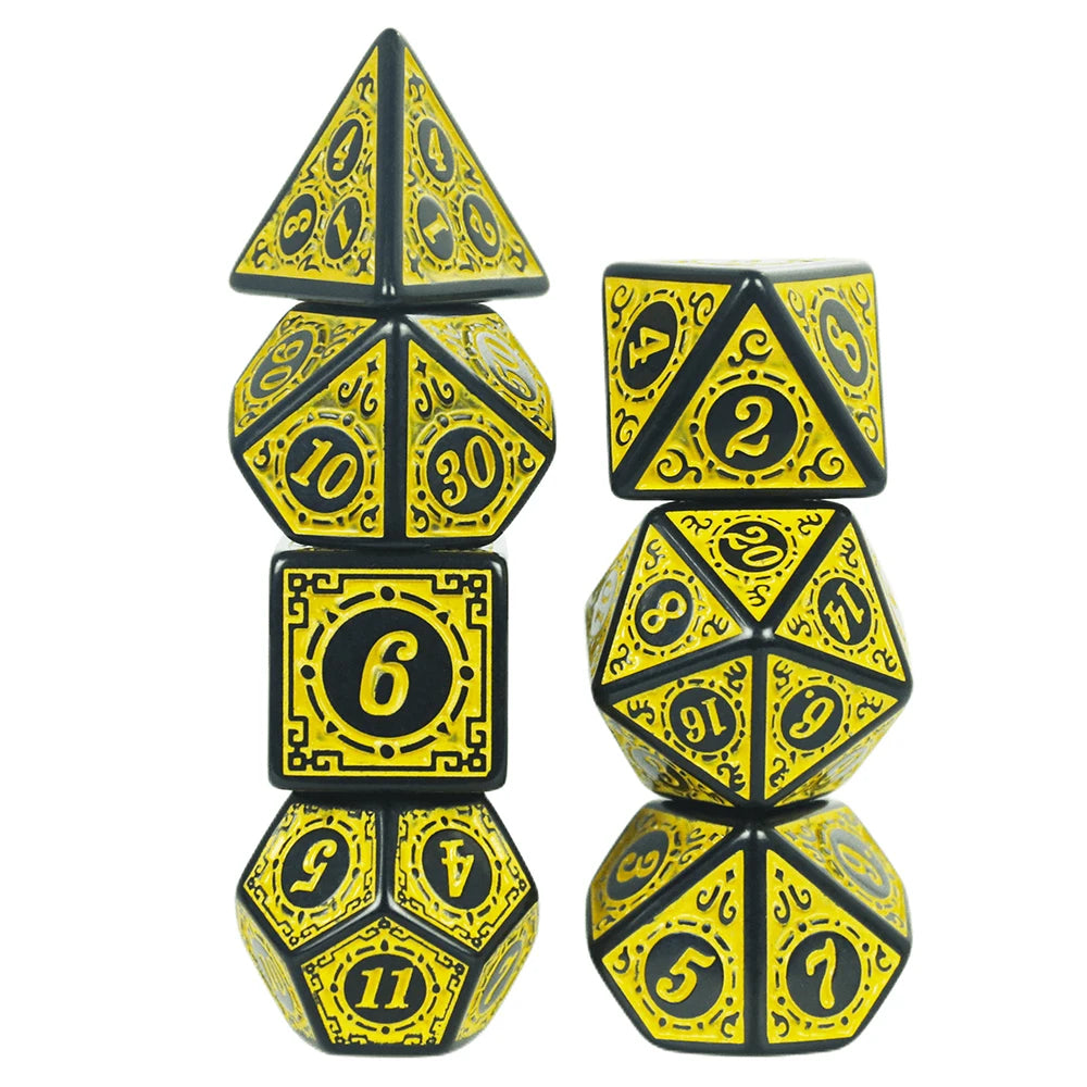 Gothic 7-Piece D&D Dice Set