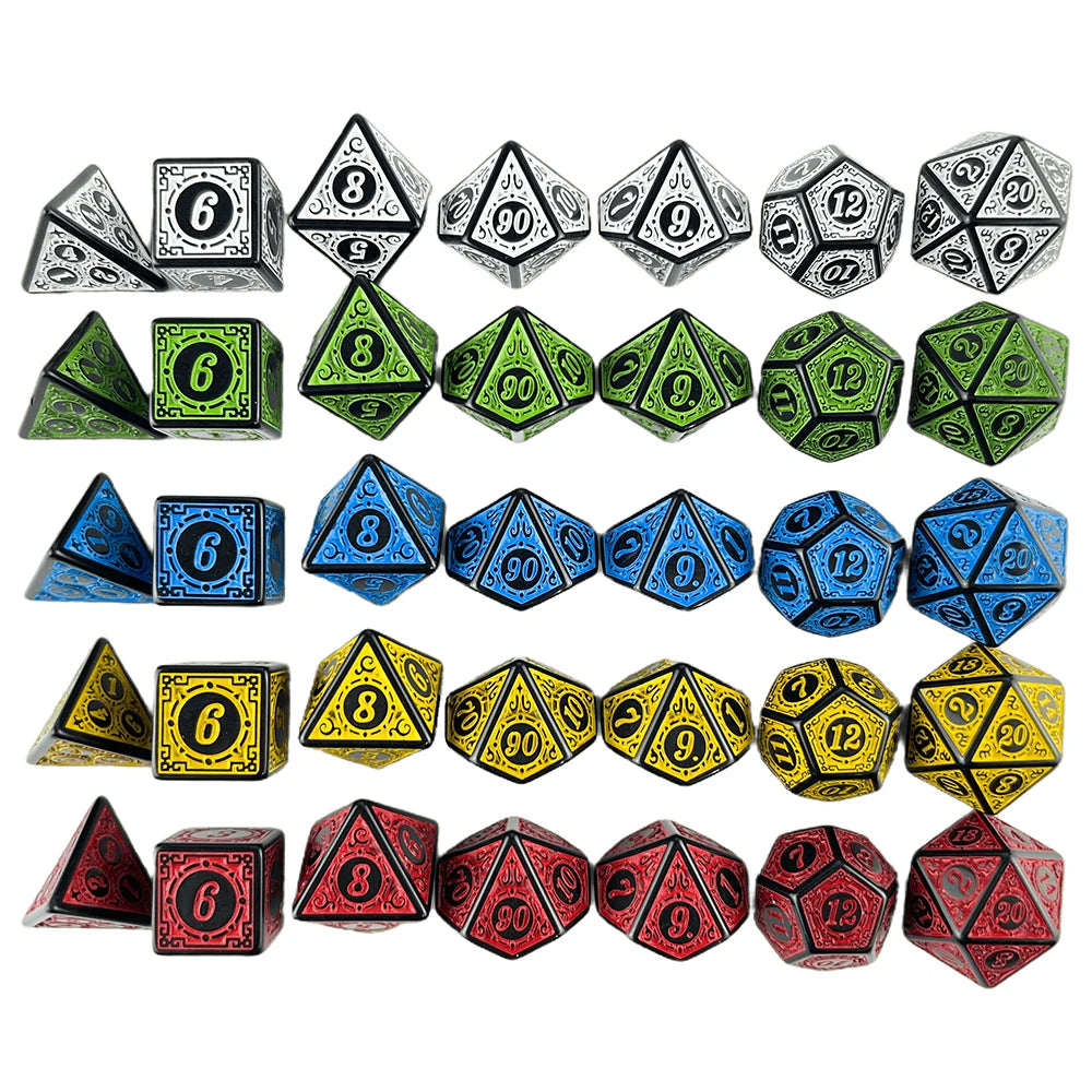 Gothic 7-Piece D&D Dice Set